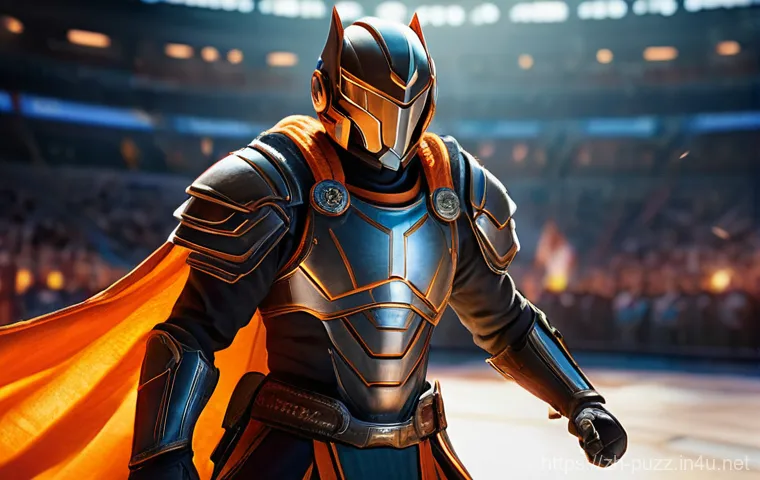 퍼즐오브Z 패치노트 해설 - **New Hero: The Chain Strategist**
    A dynamic, medium shot of a strong female hero in a futuristi...